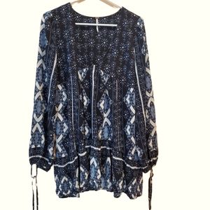 Free People boho geometrical blouse